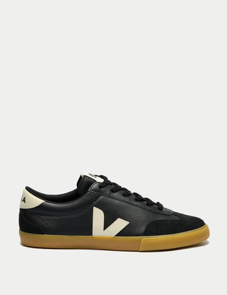 Volley Leather - Black Pierre