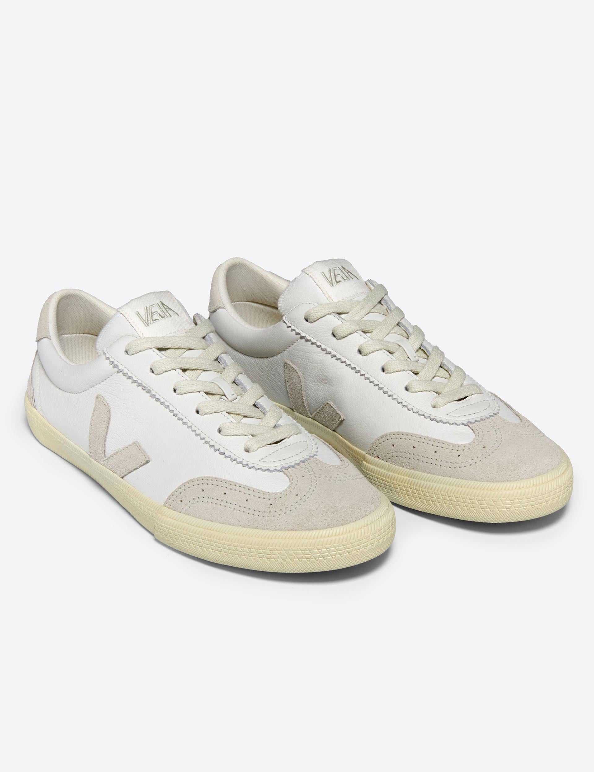 Veja Volley Leather Trainers White Natural The Sports Edit