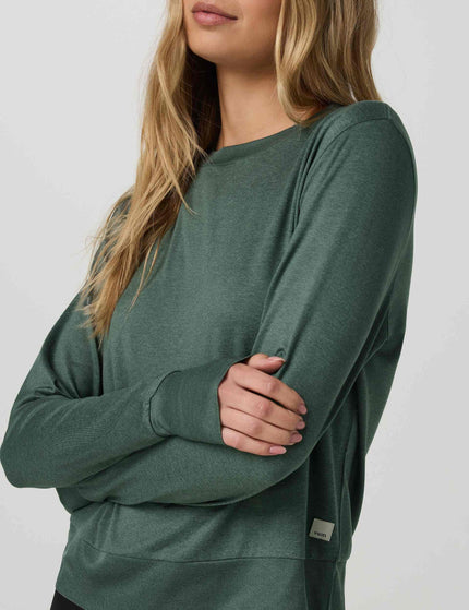 Vuori Daydream Crew - Agate Green Heatherimages3- The Sports Edit