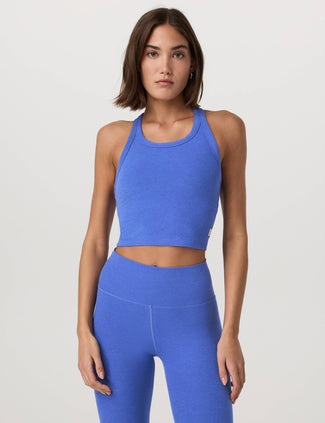 Elevation Racerback Tank - Bright Iris Heather
