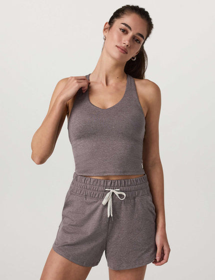 Vuori Halo Performance Crop 2.0 - Huckleberry Heatherimages1- The Sports Edit