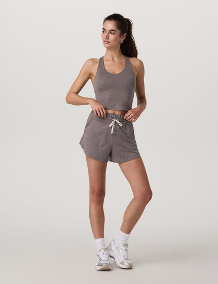 Vuori Halo Performance Crop 2.0 - Huckleberry Heatherimages4- The Sports Edit