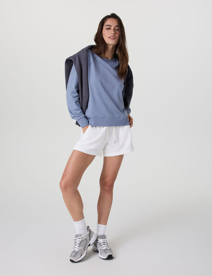 Vuori Long Sleeve Halo Crew - Blue Heron Heatherimages5- The Sports Edit