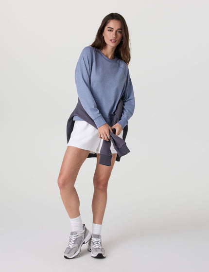 Vuori Long Sleeve Halo Crew - Blue Heron Heatherimages6- The Sports Edit