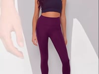 Girlfriend Collective High Waisted 7/8 Pocket Legging - Plumimages5- The Sports Edit