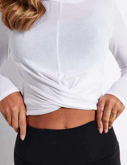 Alo Yoga Cover Long Sleeve Top - Whiteimages4- The Sports Edit
