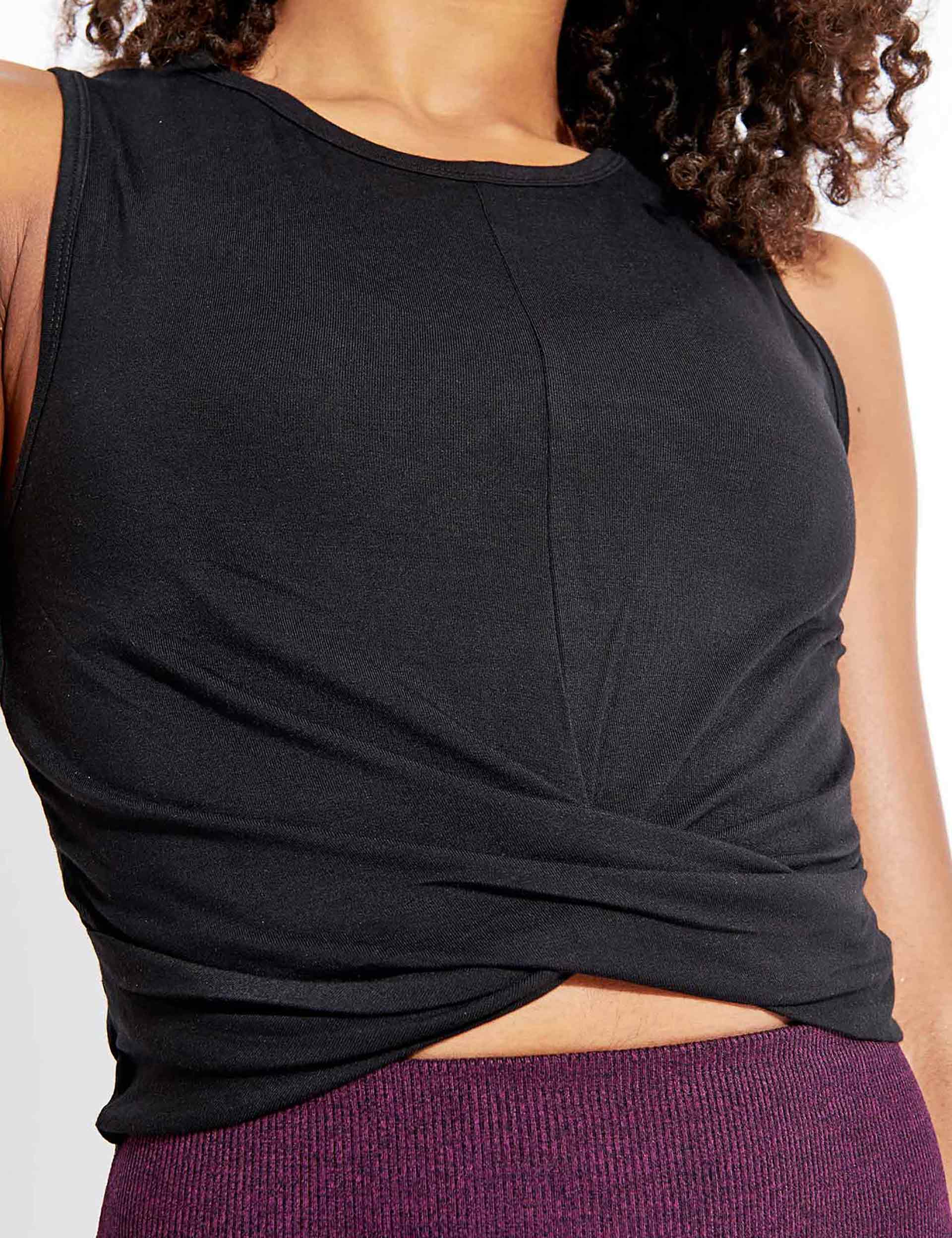 Cover Tank In Black by Alo Yoga at ORCHARD MILE