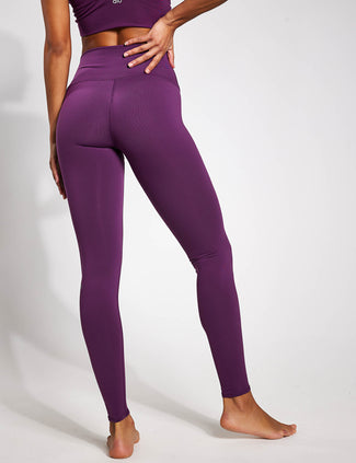 High Waisted Airbrush Legging - Dark Plum