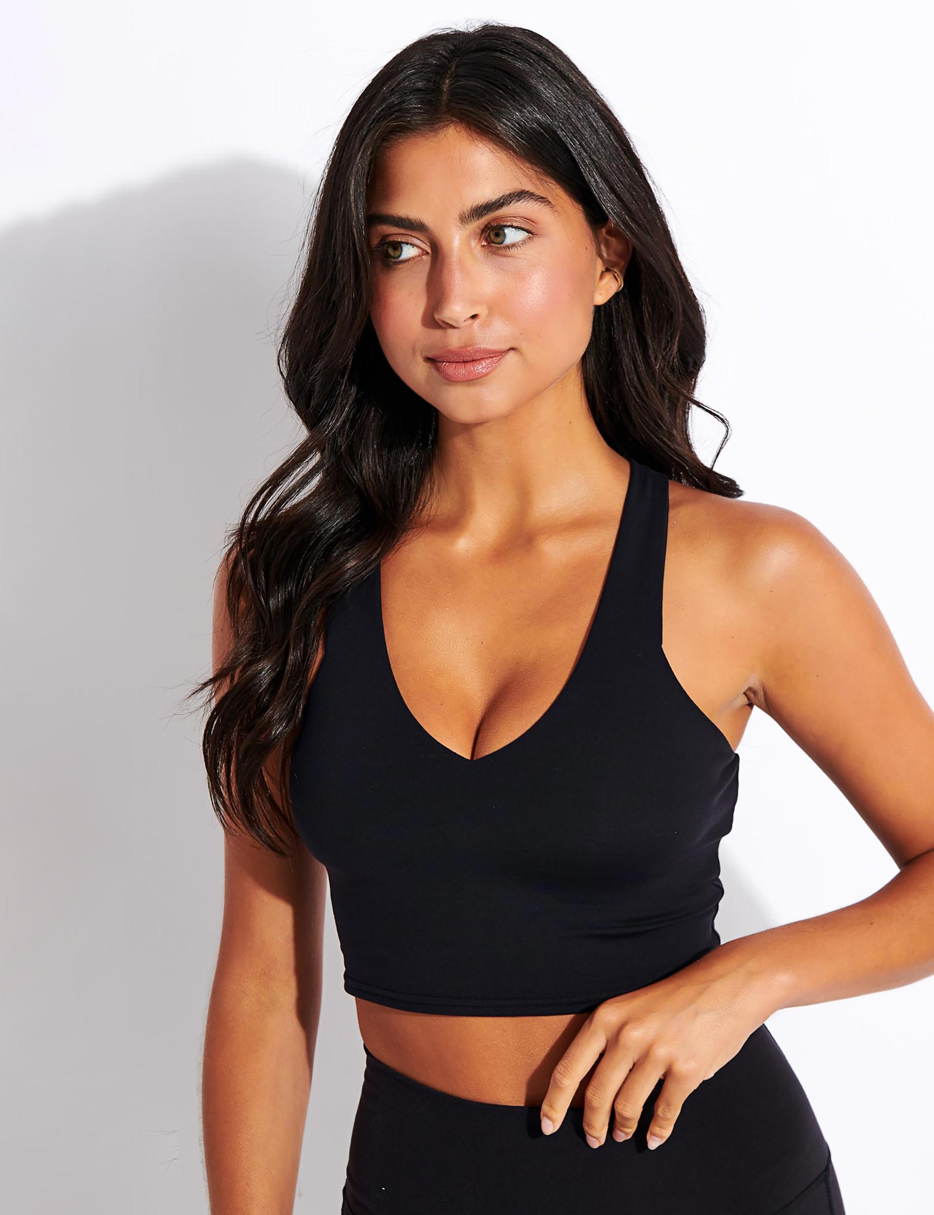 A Cropped Top: Alo Airbrush Real Bra Tank