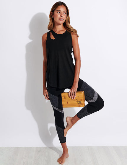 Alo Yoga Ribbed Peak Tank - Blackimages2- The Sports Edit