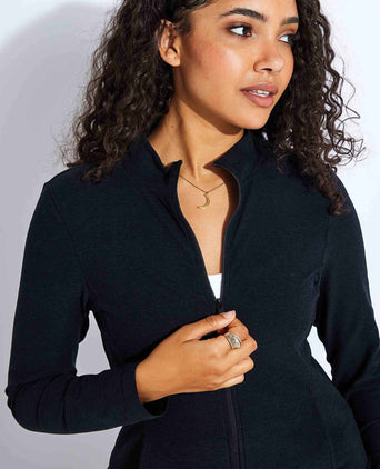 Spacedye On The Go Mock Neck Jacket - Darkest Night