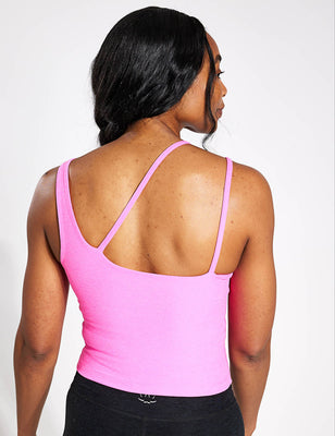 Spacedye Shapeshift Cropped Tank - Pink Hype Heather