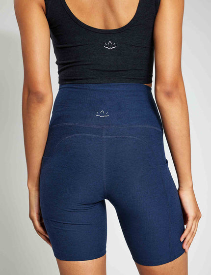 Beyond Yoga Spacedye Team Pockets Biker Short - Nocturnal Navyimages2- The Sports Edit