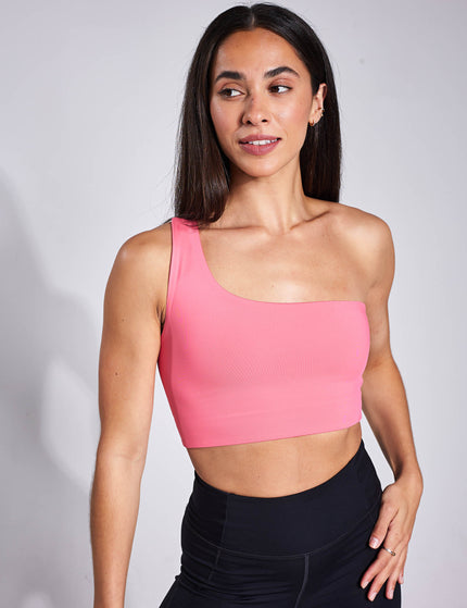 Girlfriend Collective Bianca One Shoulder Bra - Camelliaimages1- The Sports Edit