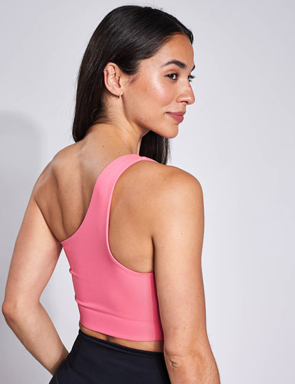 Girlfriend Collective Bianca One Shoulder Bra - Camelliaimages2- The Sports Edit