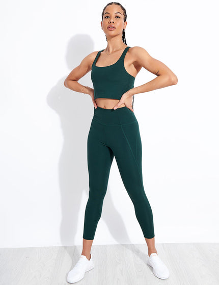 Girlfriend Collective Compressive High Waisted 7/8 Legging - Mossimages2- The Sports Edit