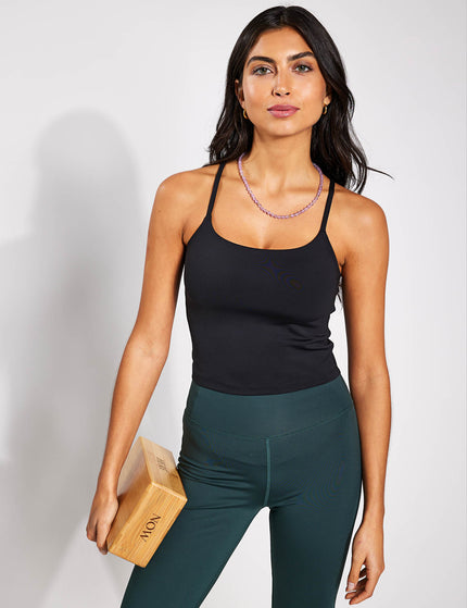 Girlfriend Collective Float Willa Strappy Tank - Blackimages1- The Sports Edit