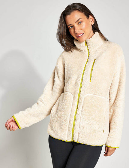 Girlfriend Collective Full-Zip Sherpa Jacket - Creamimages5- The Sports Edit