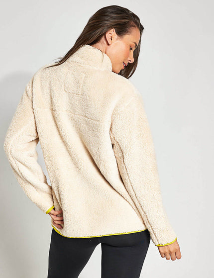 Girlfriend Collective Full-Zip Sherpa Jacket - Creamimages2- The Sports Edit