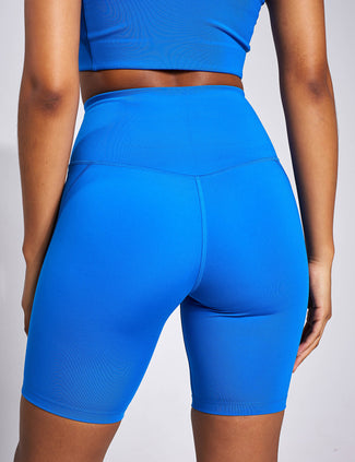 High Waisted Bike Short - Nautical Blue