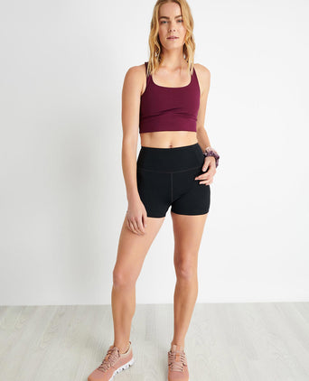 High Waisted Run Short - Black