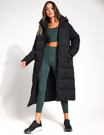 Girlfriend Collective Long Puffer Jacket - Blackimages1- The Sports Edit