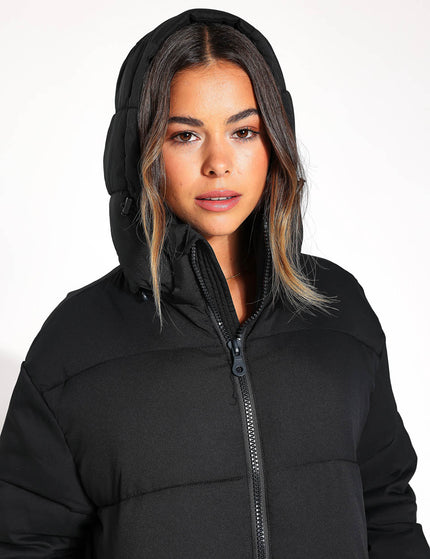 Girlfriend Collective Long Puffer Jacket - Blackimages4- The Sports Edit