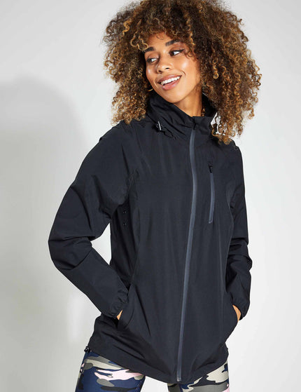 Goodmove Waterproof Zip Up Hooded Jacket - Blackimages1- The Sports Edit