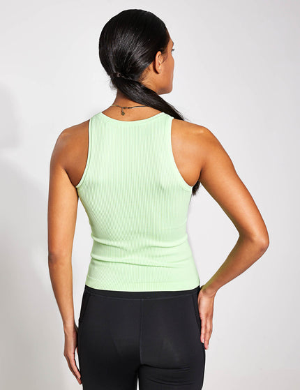 Goodmove Ribbed High Neck Seamless Vest Top - Mintimages2- The Sports Edit