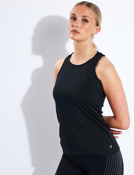 Goodmove Scoop Neck Racer Back Vest Top - Blackimages1- The Sports Edit