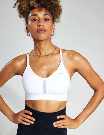 Nike Dri-FIT Indy Sports Bra - White/Grey Fog/Particle Greyimages1- The Sports Edit