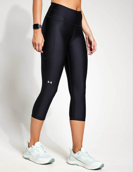 Under Armour HeatGear Armour No-Slip Waistband Capris - Black/Whiteimages1- The Sports Edit