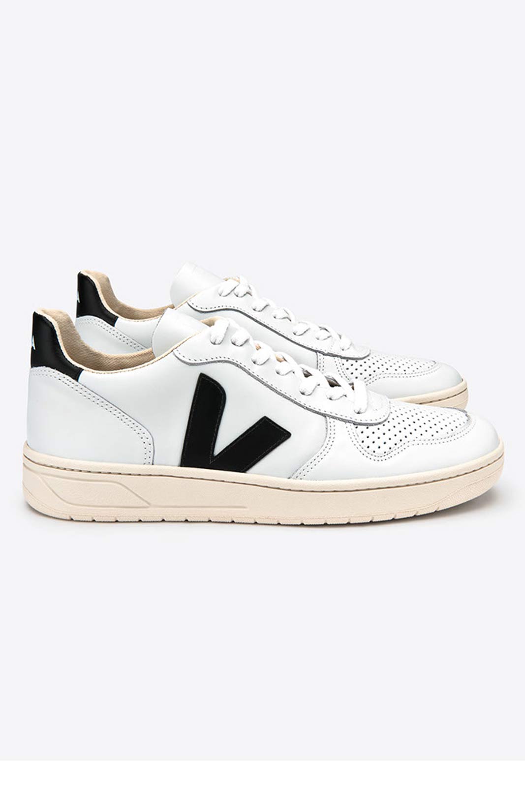 Veja V 10 Extra White Leather Trainers The Sports Edit