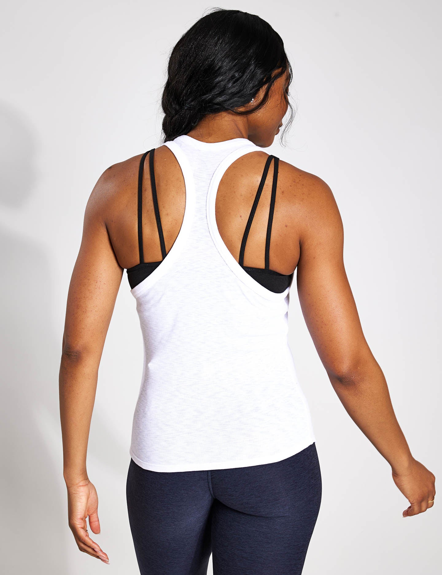 Vuori Sunrise High Neck Tank White The Sports Edit
