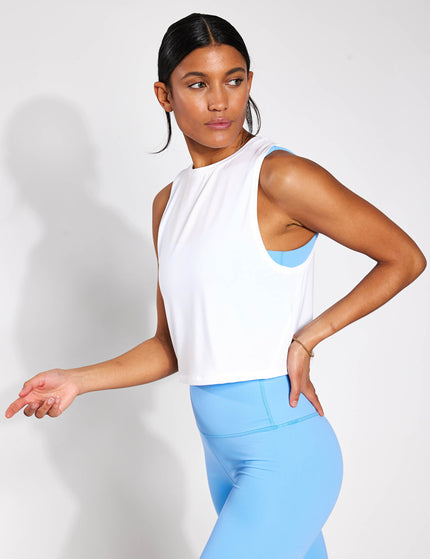 YMO Crop It Tank - Whiteimages3- The Sports Edit
