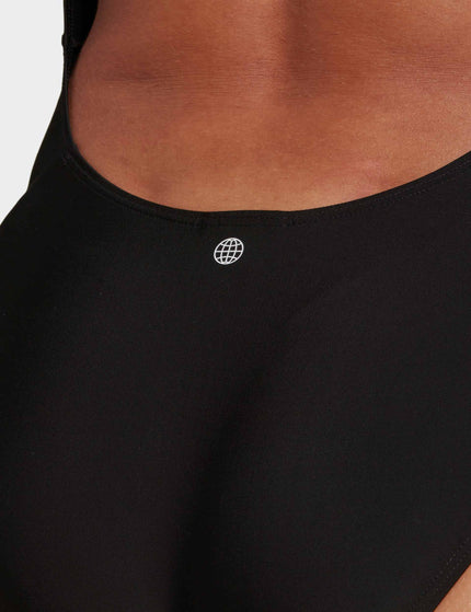adidas Mid 3-Stripes Swimsuit - Black/Whiteimages5- The Sports Edit