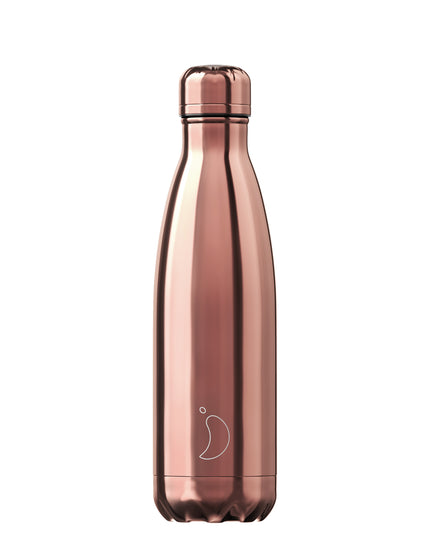 Chilly's Original Water Bottle 500ml - Chrome Rose Goldimages1- The Sports Edit