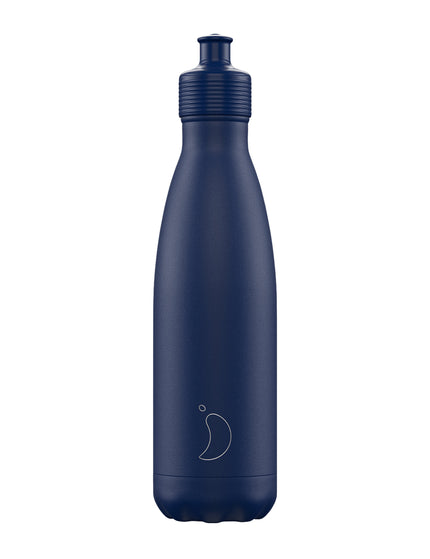 Chilly's Sports Water Bottle 500ml - Matte Blueimages1- The Sports Edit