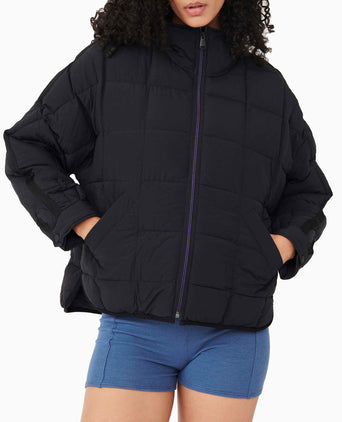 Pippa Packable Puffer Jacket - Black