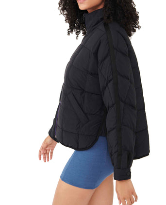 Pippa Packable Puffer Jacket - Black