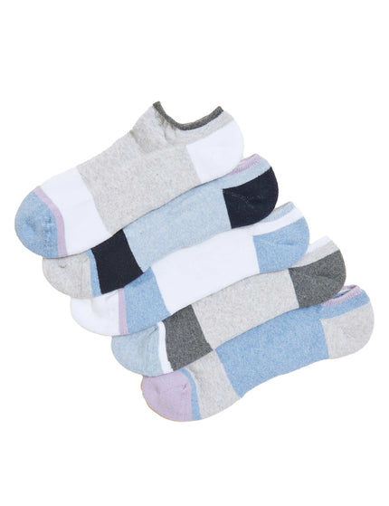 Goodmove 5pk Cotton Rich Trainer Liners - Blue Miximages1- The Sports Edit