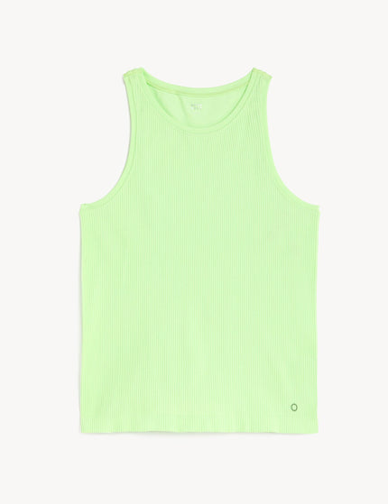 Goodmove Ribbed High Neck Seamless Vest Top - Mintimages8- The Sports Edit
