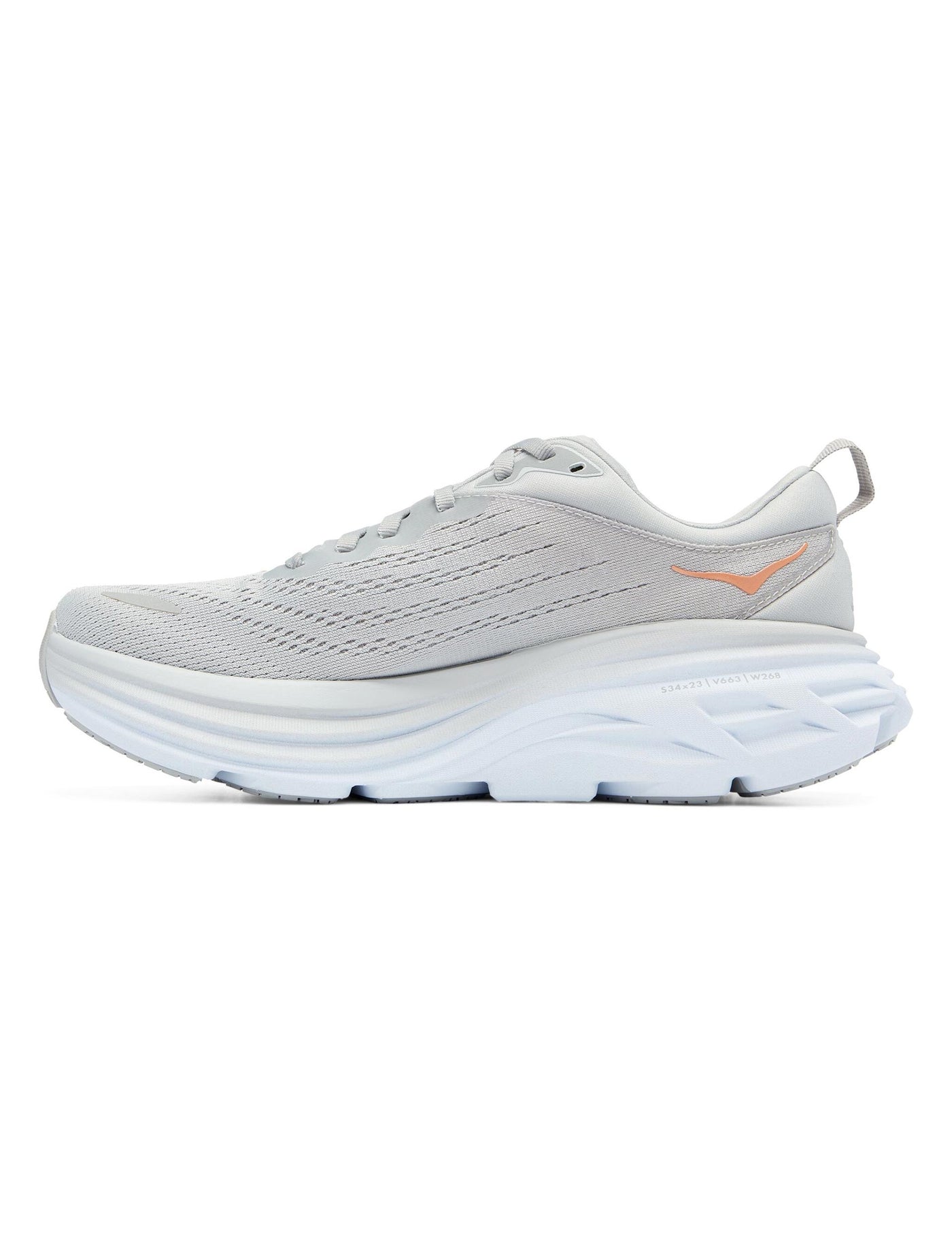 HOKA | Bondi 8 Shoes - Harbour Mist/Lunar Rock | The Sports Edit