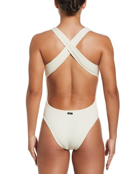 Nike Cross-Back 1-Piece Swimsuit - Coconut Milkimages2- The Sports Edit