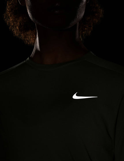 Nike Dri-FIT Crew-Neck Running Top - Oil Greenimages4- The Sports Edit