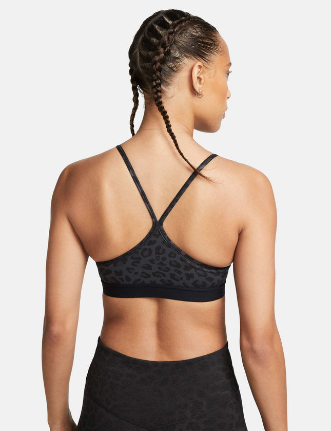 Dri-FIT Indy V-Neck Bra - Dark Smoke Grey/Black