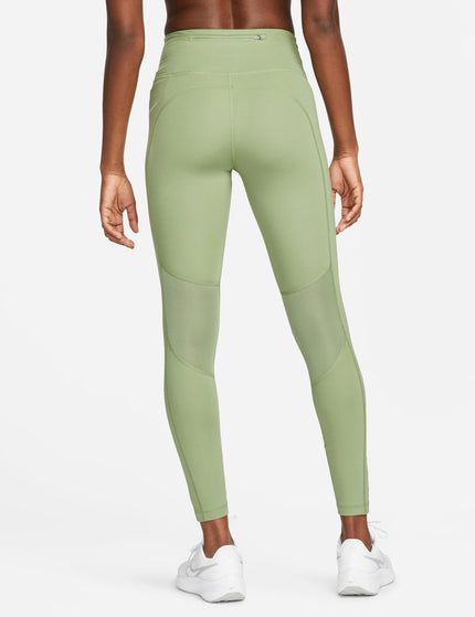 Nike Epic Fast Pocket Running Leggings - Oil Green/Reflective Silverimages2- The Sports Edit