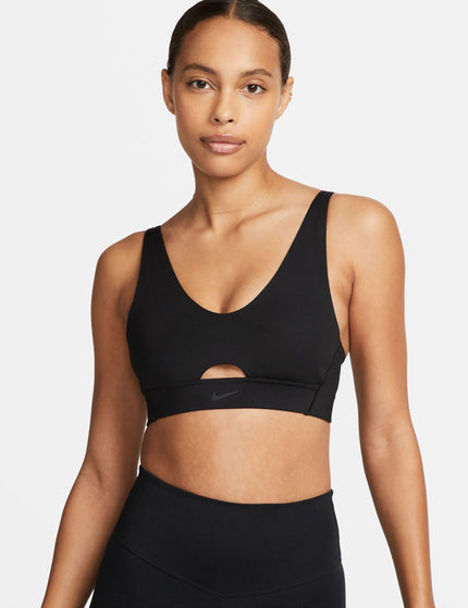 Nike Indy Plunge Cutout Sports Bra - Black/Smoke Greyimages1- The Sports Edit