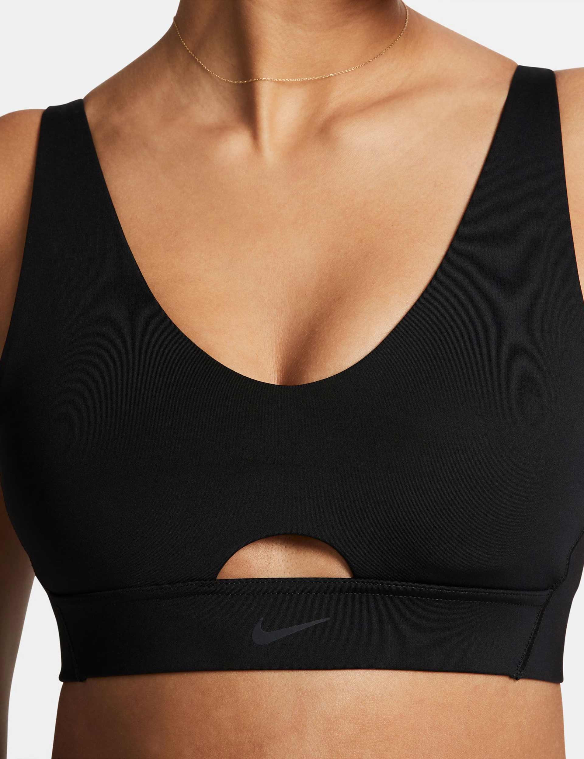 Nike Women's Indy Logo Light Support Sports Bra Gray Size X-Small