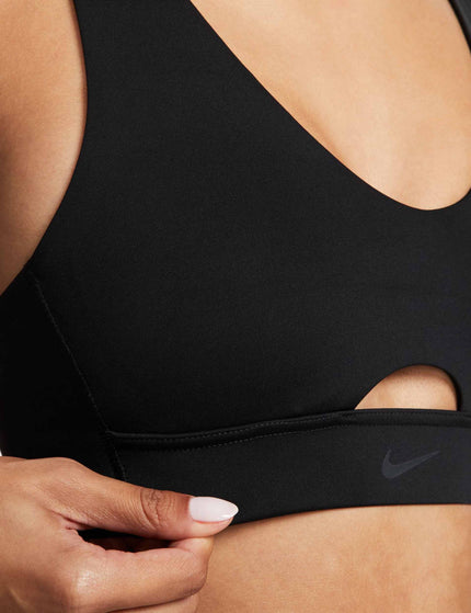 Nike Indy Plunge Cutout Sports Bra - Black/Smoke Greyimages5- The Sports Edit